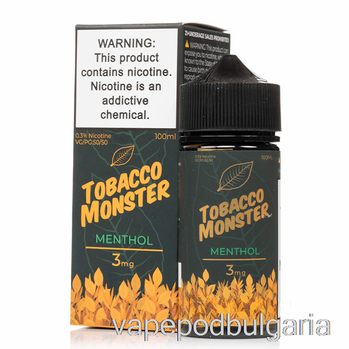 Vape Течности Menthol - Tobacco Monster - 100ml 0mg